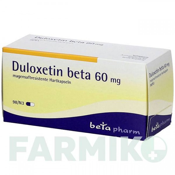 ДУЛОКСЕТИН (DULOXETIN) 60 мг капсули 98 шт - Дулоксетин BETAPHARM