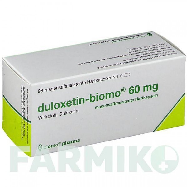 ДУЛОКСЕТИН (DULOXETIN) 60 мг капсули 98 шт - Дулоксетин BIOMO PHARMA