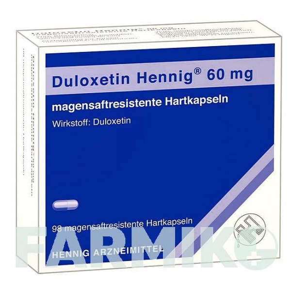ДУЛОКСЕТИН (DULOXETIN) 60 мг капсули 28 шт - Дулоксетин HENNIG