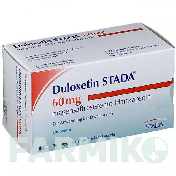 ДУЛОКСЕТИН (DULOXETIN) 60 мг капсулы 98 шт - Дулоксетин STADAPHARM