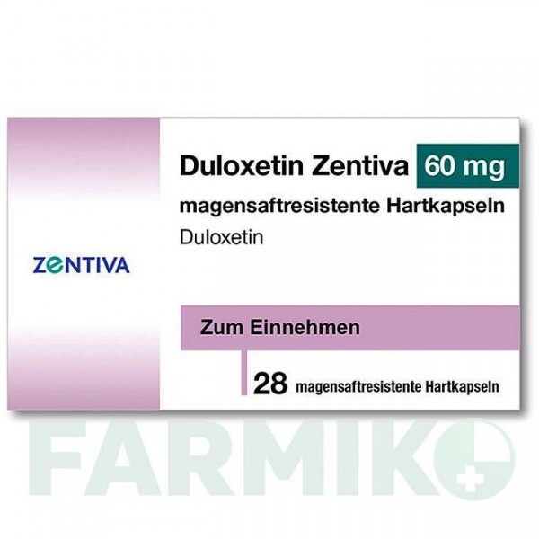 ДУЛОКСЕТИН (DULOXETIN) 60 мг капсулы 28 шт - Дулоксетин ZENTIVA