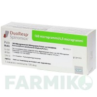 ДУОРЕСП (DUORESP) 160 мкг/4,5 мкг/доза 1 х 120 доз порошок 1 шт - Формотерол, Будесонід PB PHARMA