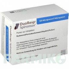 ДУОРЕСП (DUORESP) 320 мкг/9 мкг/доза 3 х 60 доз порошок 3 шт - Формотерол, Будесонід 1 0 1 CAREFARM