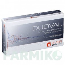 ДУОВАЛ (DUOVAL) 500 мг/150 мг таблетки 20 шт - Парацетамол, Другое EVER PHARMA