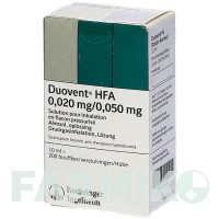 ДУОВЕНТ (DUOVENT) 20 мкг/50 мкг аэрозоль 10 мл - Фенотерол, Ипратропия бромид BB FARMA