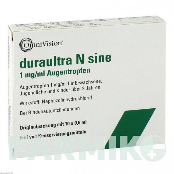 ДУРАУЛЬТРА (DURAULTRA) капли 10x0,6 мл - Нафазолин OMNIVISION