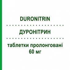 ДУРОНИТРИН (DURONITRIN) 60 мг таблетки пролонгированные 30 шт - Изосорбида мононитрат TOPRIDGE PHARMA