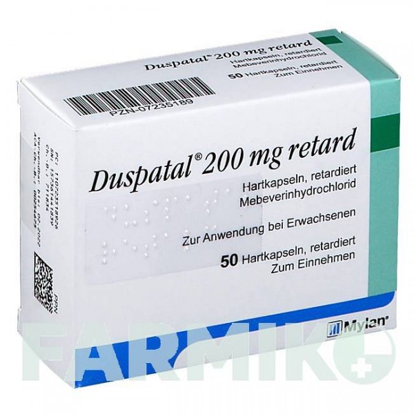 ДУСПАТАЛ (DUSPATAL) 200 мг капсули 50 шт - Мебеверин ACA MULLER-ADAG PHARMA