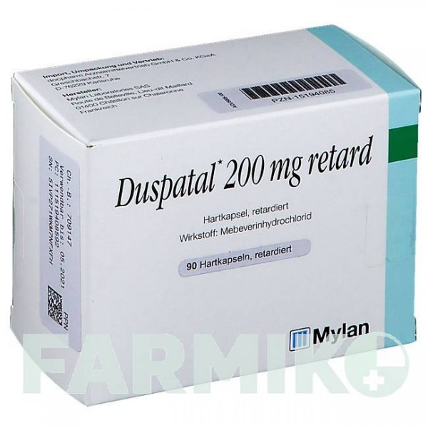 ДУСПАТАЛ (DUSPATAL) 200 мг капсулы 90 шт - Мебеверин DOCPHARM