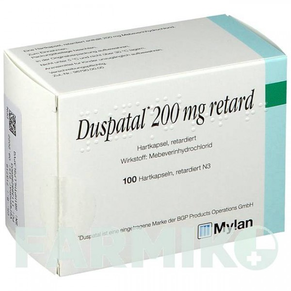 ДУСПАТАЛ (DUSPATAL) 200 мг капсулы 100 шт - Мебеверин DOCPHARM