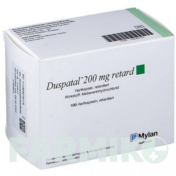 ДУСПАТАЛ (DUSPATAL) 200 мг капсулы 100 шт - Мебеверин DOCPHARM