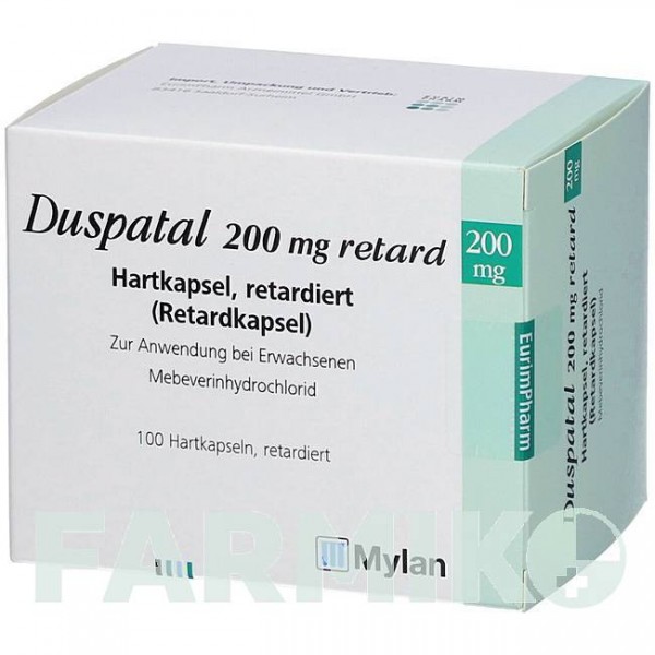 ДУСПАТАЛ (DUSPATAL) 200 мг капсули 90 шт - Мебеверин EURIMPHARM