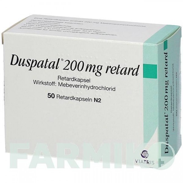 ДУСПАТАЛ (DUSPATAL) 200 мг капсули 50 шт - Мебеверин VIATRIS