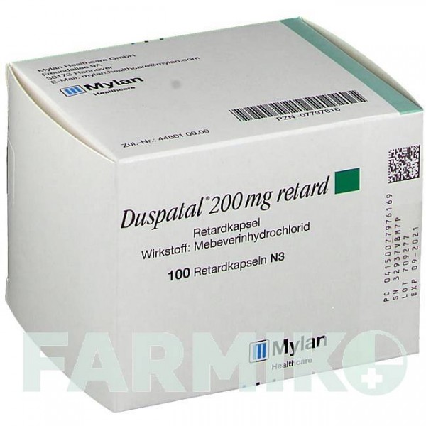 ДУСПАТАЛ (DUSPATAL) 200 мг капсули 100 шт - Мебеверин VIATRIS