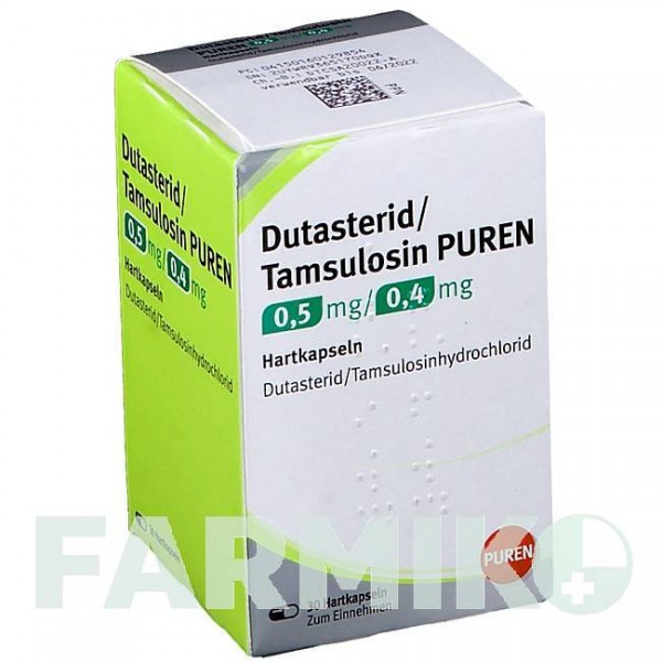 ДУТАСТЕРИД (DUTASTERID) 0,5 мг/0,4 мг капсулы 30 шт - Тамсулозин, Дутастерид PUREN PHARMA