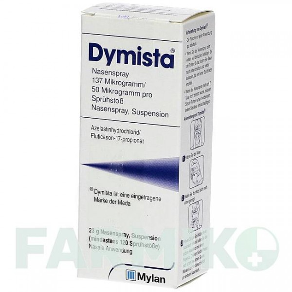 ДИМИСТА (DYMISTA) 137 мкг/50 мкг спрей 23 г - Флутиказон, Азеластин KOHLPHARMA