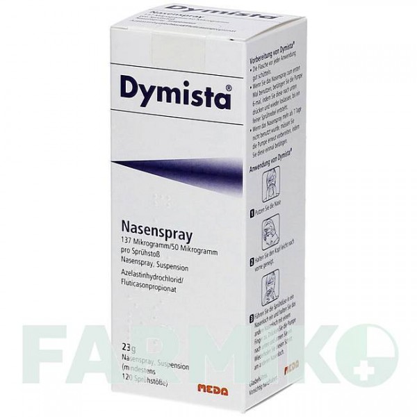 ДИМИСТА (DYMISTA) 137 мкг/50 мкг спрей 23 г - Флутиказон, Азеластин ORIFARM
