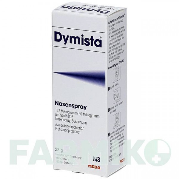 ДИМИСТА (DYMISTA) 137 мкг/50 мкг спрей 23 г - Флутиказон, Азеластин PHARMA GERKE