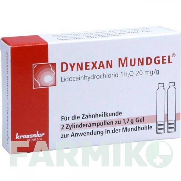 ДІНЕКСАН (DYNEXAN) гель 2x1,7 г - Лідокаїн CHEMISCHE FABRIK KREUSSLER