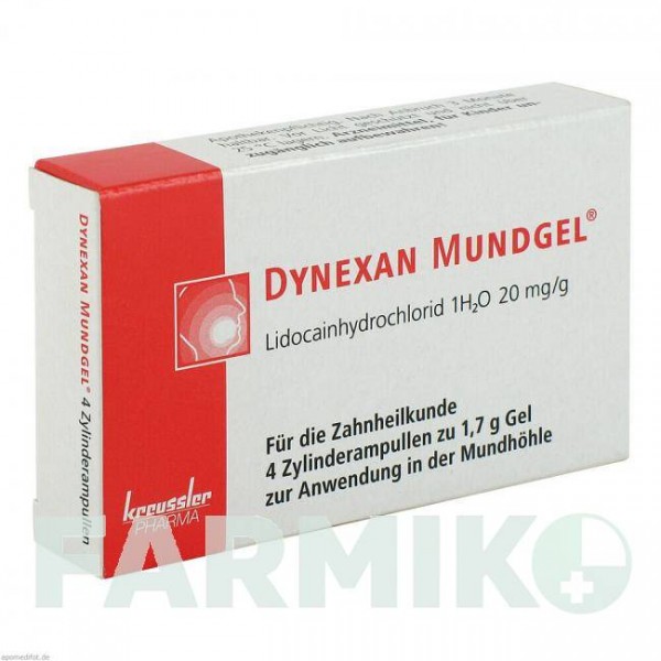 ДИНЕКСАН (DYNEXAN) гель 4x1,7 г - Лидокаин CHEMISCHE FABRIK KREUSSLER