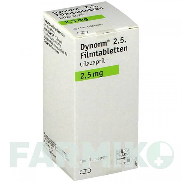 ДИНОРМ (DYNORM) 2,5 таблетки 100 шт - Цилазаприл CHEPLAPHARM