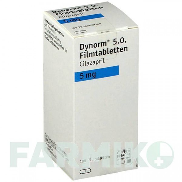 ДИНОРМ (DYNORM) 5,0 таблетки 100 шт - Цилазаприл CHEPLAPHARM
