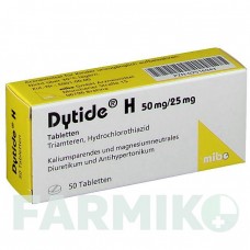 ДИТИД (DYTIDE) 50 мг/25 мг таблетки 50 шт - Гидрохлоротиазид, Триамтерен MIBE