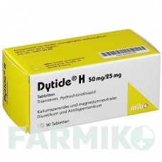 ДИТИД (DYTIDE) 50 мг/25 мг таблетки 90 шт - Гидрохлоротиазид, Триамтерен MIBE