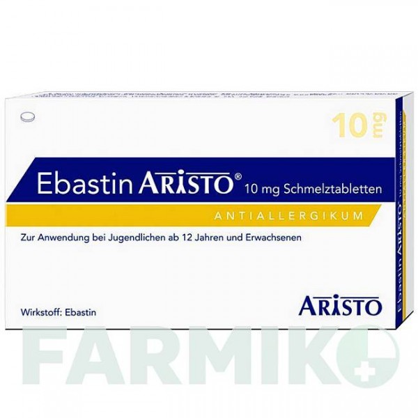 ЕБАСТИН (EBASTIN) 10 мг таблетки 50 шт - Ебастин ARISTO PHARMA