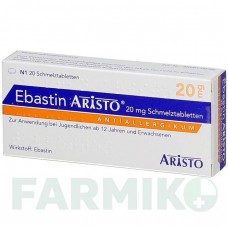 ЕБАСТИН (EBASTIN) 20 мг таблетки 20 шт - Ебастин ARISTO PHARMA