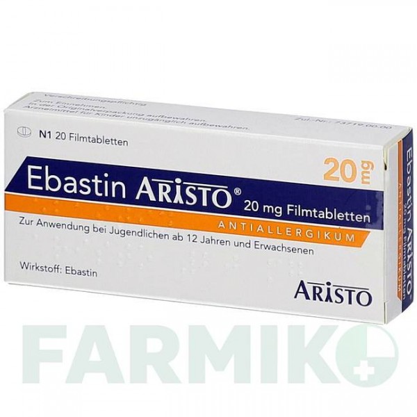 ЭБАСТИН (EBASTIN) 20 мг таблетки 20 шт - Эбастин ARISTO PHARMA