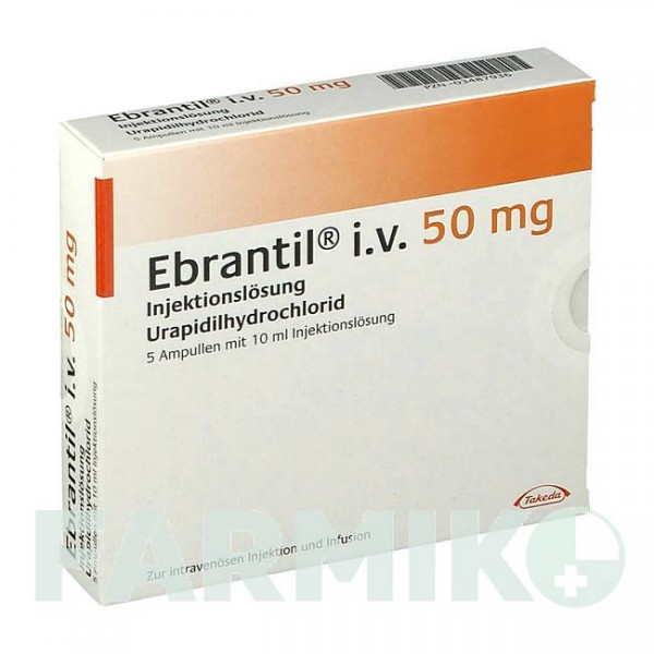 ЕБРАНТИЛ (EBRANTIL) 50 мг розчин 5x10 мл - Урапідил CHEPLAPHARM