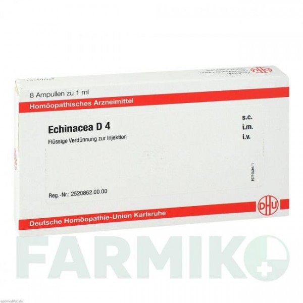 ЭХИНАЦЕЯ (ECHINACEA) D 4 ампулы 8x1 мл - Гомеопатия DHU