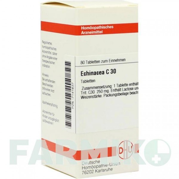 ЭХИНАЦЕЯ ХАБ (ECHINACEA HAB) C 30 таблетки 80 шт - Гомеопатия DHU