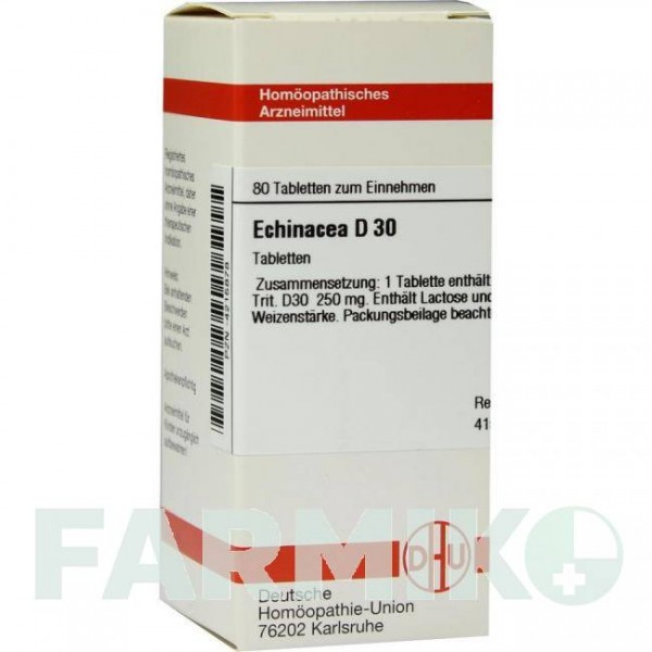 ЭХИНАЦЕЯ ХАБ (ECHINACEA HAB) D 30 таблетки 80 шт - Гомеопатия DHU