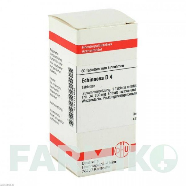 ЭХИНАЦЕЯ ХАБ (ECHINACEA HAB) D 4 таблетки 80 шт - Гомеопатия DHU