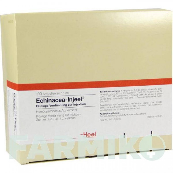 ЭХИНАЦЕЯ ИНЬЕЛЬ (ECHINACEA INJEEL) ампулы 100 шт - Гомеопатия BIOLOGISCHE HEILMITTEL HEEL
