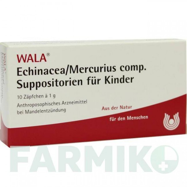 ЕХІНАЦЕЯ МЕРКУРІУС (ECHINACEA MERCURIUS) дитячі супозиторії 10x1 г - Гомеопатія WALA HEILMITTEL