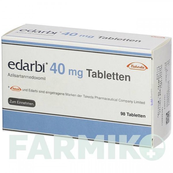 ЭДАРБИ (EDARBI) 40 мг таблетки 98 шт - Азилсартан KOHLPHARMA