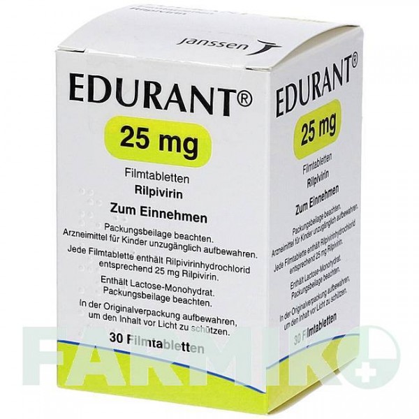 ЭДЮРАНТ (EDURANT) 25 мг таблетки 30 шт - Рилпивирин ABACUS MEDICINE