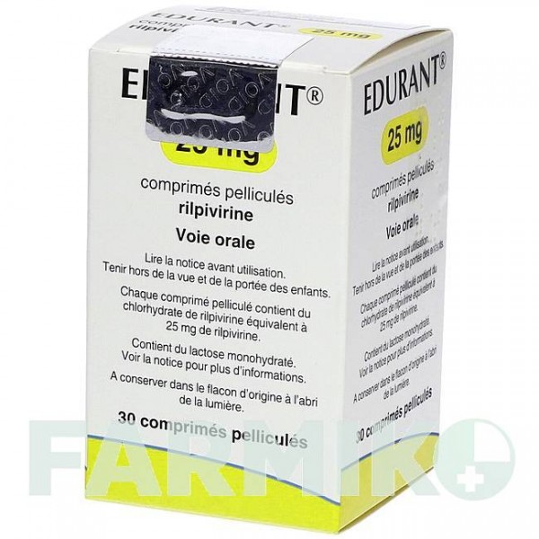 ЭДЮРАНТ (EDURANT) 25 мг таблетки 30 шт - Рилпивирин CC PHARMA