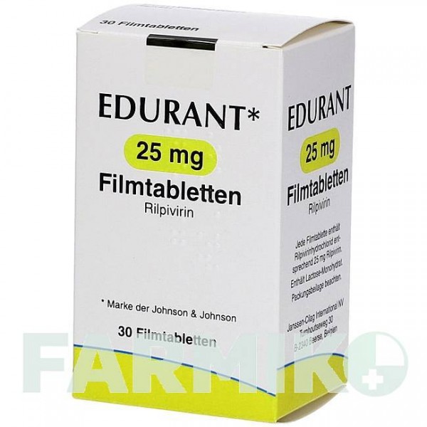 ЭДЮРАНТ (EDURANT) 25 мг таблетки 30 шт - Рилпивирин EMRA-MED