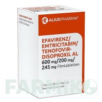 ЭФАВИРЕНЦ (EFAVIRENZ) 600/200/245 таблетки 30 шт - Эмтрицитабин, Тенофовир, Эфавиренз ALIUD PHARMA