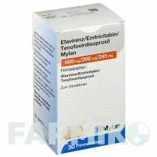 ЭФАВИРЕНЦ (EFAVIRENZ) 600/200/245 таблетки 30 шт - Эмтрицитабин, Тенофовир, Эфавиренз VIATRIS