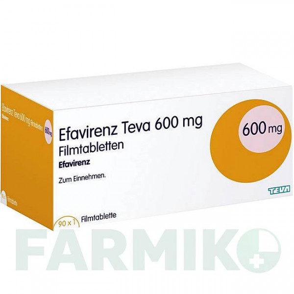 ЭФАВИРЕНЦ (EFAVIRENZ) 600 мг таблетки 90 шт - Эфавиренз RATIOPHARM