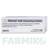 ЕФЕРОКС (EFEROX) 100 мкг/100 мкг таблетки 50 шт - Левотироксин, Йодид калію ARISTO PHARMA