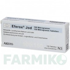 ЕФЕРОКС (EFEROX) 100 мкг/150 мкг таблетки 50 шт - Левотироксин, Йодид калію ARISTO PHARMA