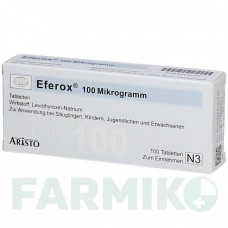ЕФЕРОКС (EFEROX) 100 мкг таблетки 100 шт - Левотироксин ARISTO PHARMA