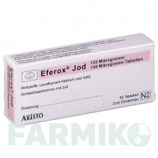 ЕФЕРОКС (EFEROX) 125 мкг/150 мкг таблетки 50 шт - Левотироксин, Йодид калію ARISTO PHARMA