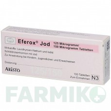 ЕФЕРОКС (EFEROX) 125 мкг/150 мкг таблетки 100 шт - Левотироксин, Йодид калію ARISTO PHARMA